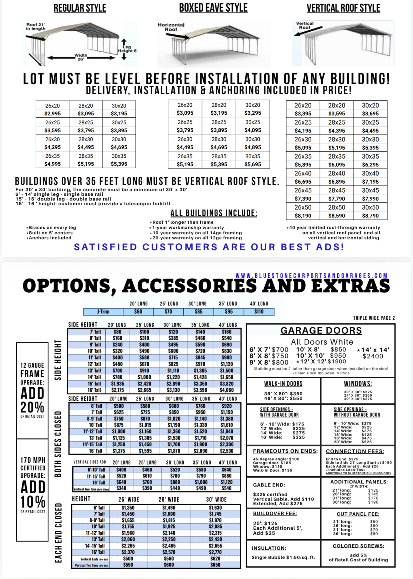 Standard Metal Buildings — Styles, Options & Accessories